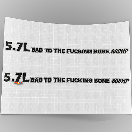 5.7L  Hem 800HP Vinyl Decals Stickers Set