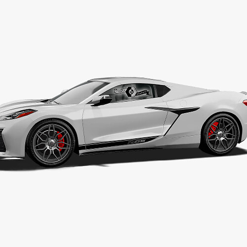 2x Chevrolet Corvette Side Doors Z06 Vinyl Decal Sticker