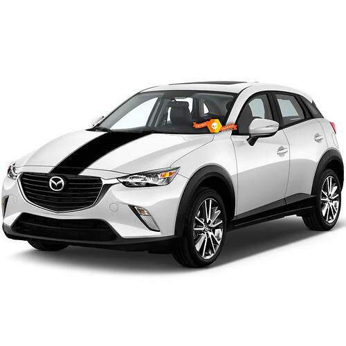 Straight Strip Hood Vinyl Decal Sticker for Mazda CX-3
