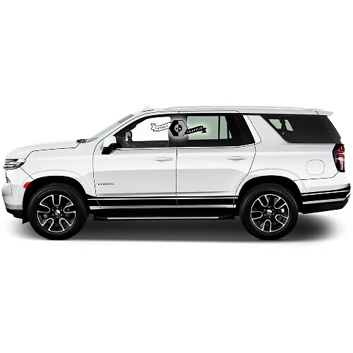 2X 2020 2021 2022 2023 + Graphics Chevrolet Tahoe Stripes Rocker Panel Line Vinyl Decal Sticker