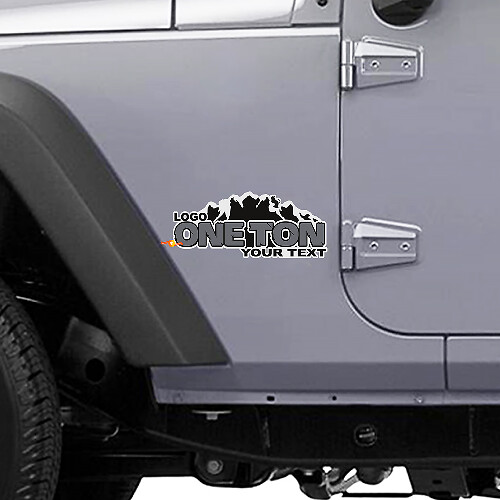 One Ton Custom Logo Side Vinyl Decal Sticker for Jeep Wrangler