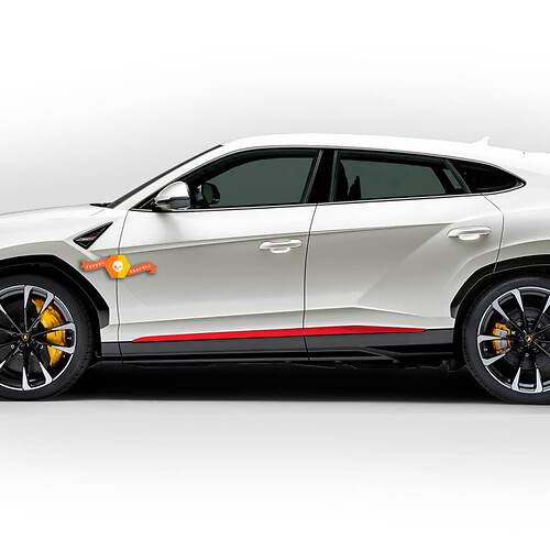 Pair Lamborghini Urus 2021 2022 2023 Side Rocker Panel Lines Stripes Vinyl Decal Sticker Graphics