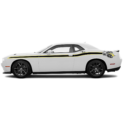 Rumble Bee Style Stripes Side Vinyl Decal Sticker for Dodge Challenger