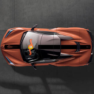 2020 2022 2023 Chevrolet Corvette C8 Stingray New Hood Roof Rear Stripes Corvette Logo Decal Stripes