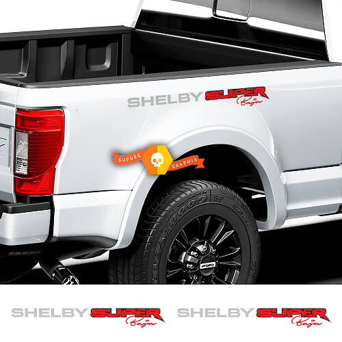 Shelby Super Baja Edition Side Bed Rear Fender Graphics Decal Pair for Ford F-150 Raptor