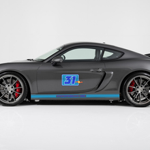 Pair Porsche 911 Side Number Decal Rocker Panel Stripes Doors Kit Decal Sticker - 3 Colors 3