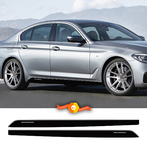 M-Performance Style Rocker Panel Stripes Vinyl Decals for BMW M5 G30 G31 F90