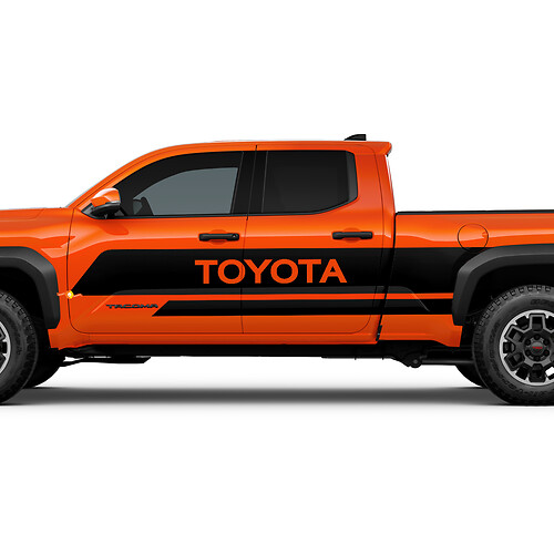 Huge Side Stripes Vinyl Decal Sticker for Toyota TACOMA 4th Gen