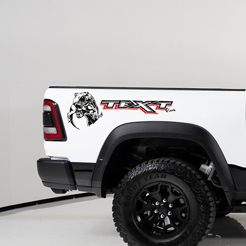 TRX Dinosaur Eating Rear Side Vinyl Decals for Dodge Ram TRX