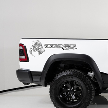 TRX Dinosaur Eating Rear Side Vinyl Decals for Dodge Ram TRX_2