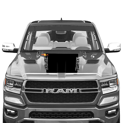 Blackout Stripe Hood Vinyl Decal Sticker for Dodge Ram 1500 TRX 2019+