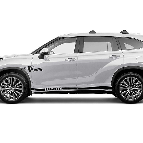 Straight Rocker Panel Stripes Vinyl Decal Kit For Toyota Highlander 2020 