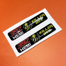 2x 392 HEMI Killer Bee Challenger/Charger/Durango Key Fob Inlays emblem domed Sticker Decal 2