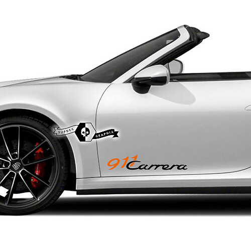 2 Porsche 911Carrera 2 Colors Side Doors Kits Decals Stickers
