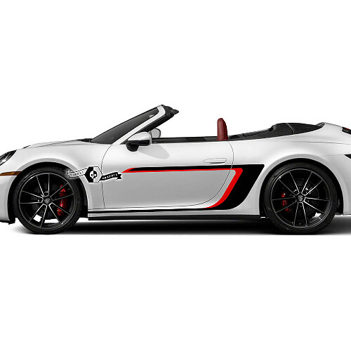 2 Porsche 911 Porsche Carrera 2 Colors Accent Line Side Doors Kits Wrap Decals Stickers