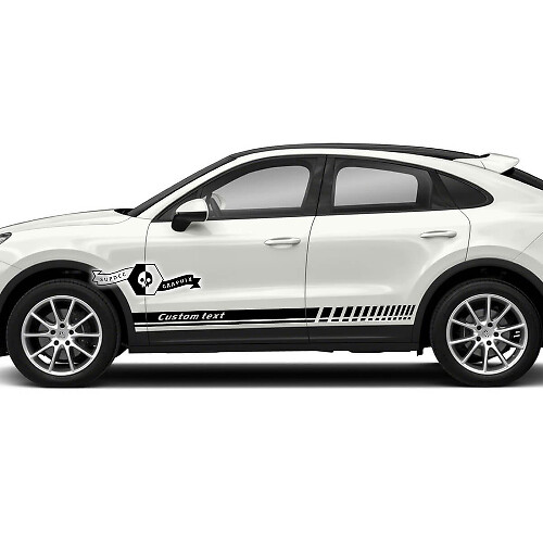 Porsche Cayenne Turbo Side Line Stripes Decals Stickers 2003 present