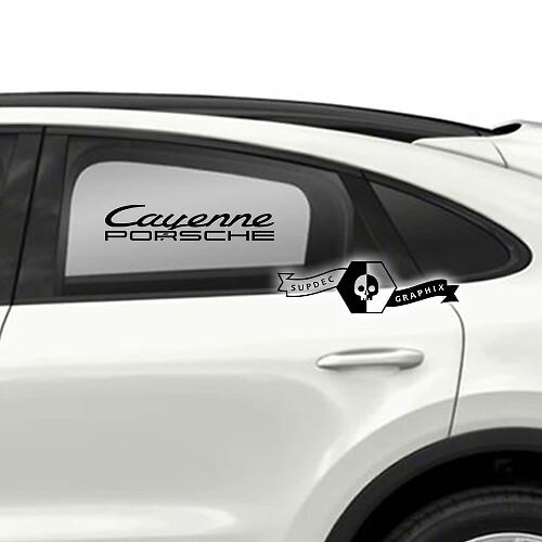 2 Porsche Cayenne Side Doors Kits Logo Decals Stickers
