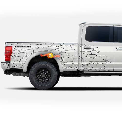 Splash Wrap Bed Side Decals Set Of 2 for Ford F-150 F-250 F-350 Super Duty Tremor