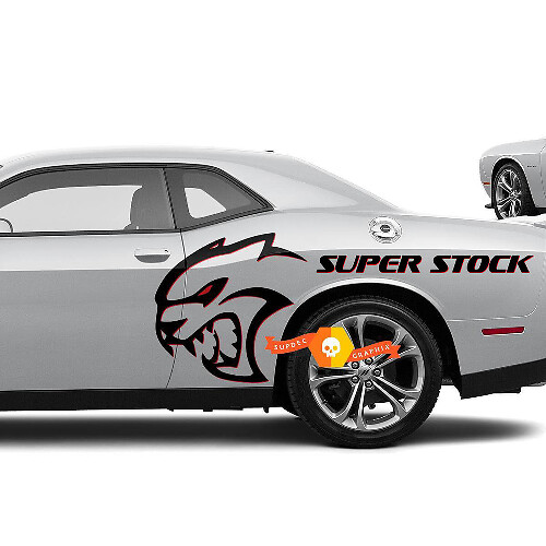 Hellcat Super Stock Side Vinyl Decals for Dodge Challenger or Charger_1