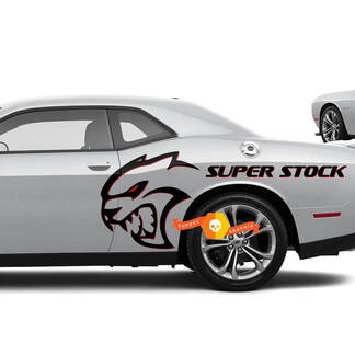 Two colors Hellcat Red Eye Super Stock Side Decals Stickers For Dodge Challenger Redeye or Charger 1