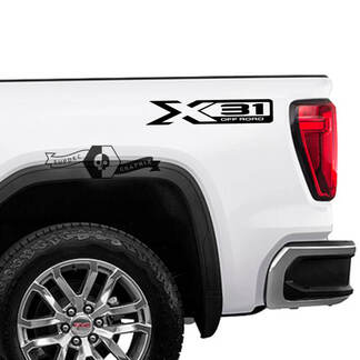 X31 GMC 2023 Sierra 1500 PRO SLE ELEVATION SLT Pickup Truck GM X31 off-road 4x4 Decals Stickers 