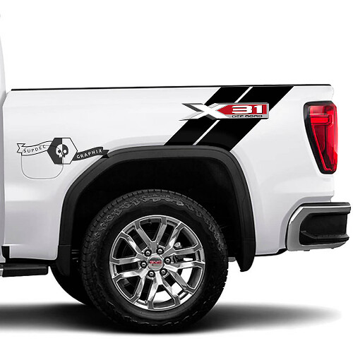 X31 Off Road Hash Side Vinyl Decals for 2023 GMC Sierra 1500 