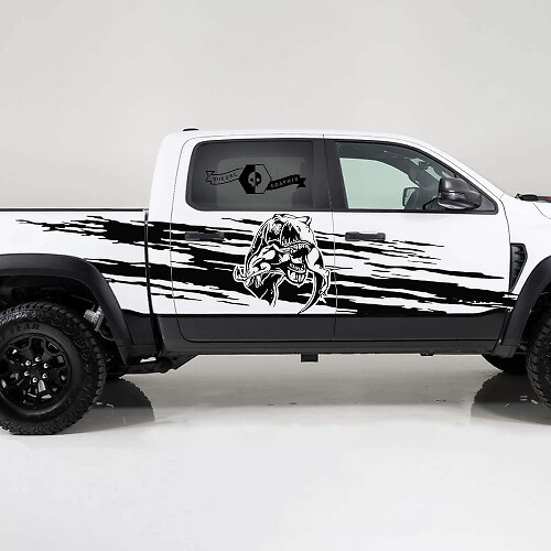 TRX Eating Splash Style Side Vinyl Decal Kit for Dodge Ram 1500 2021+