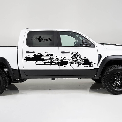 TRX Destroyed Style Side Vinyl Decal Sticker for Dodge Ram 1500