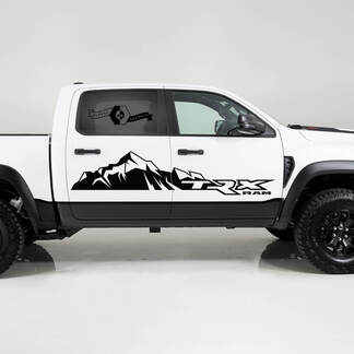 2x Dodge Ram TRX Rebel 2022 2023 1500 Side Splash TRX Mountains Truck Vinyl Decal Graphic