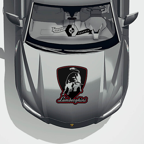 Lamborghini Urus 2021 2022 2023 Hood Logo Vinyl Decal Sticker Graphics Trim 2 Colours 