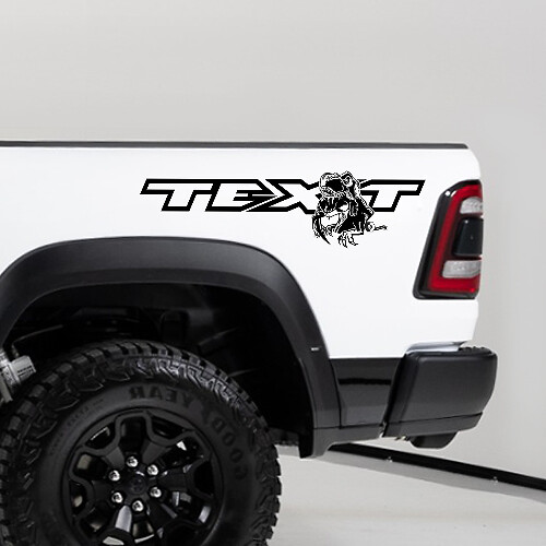 TRX Eating Raptor Bedside Vinyl Decal Sticker for Dodge Ram 1500