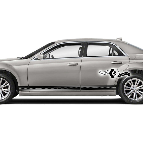 2X Chrysler Touring Rocker Panel Graphics Car Vinyl Decals Stickers