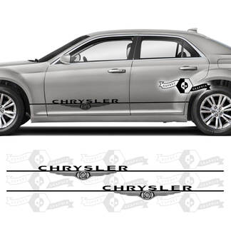 Pair Chrysler 300 2021 2022 2023 Logo Touring Rocker Panel Graphics Car Vinyl Decals Stickers