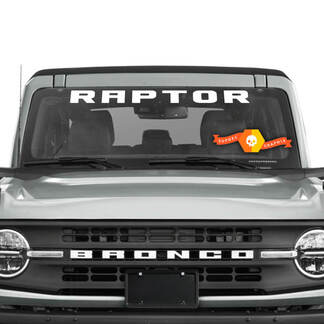 Bronco Raptor Logo Vinyl Decal Windshield Banner
