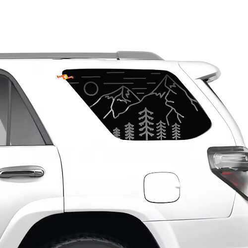 Mountains Forest Landscaoe Side Window Vinyl Decal Sticker for Toyota 4Runner