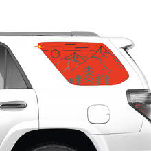 Mountains Forest Landscaoe Side Window Vinyl Decal Sticker for Toyota 4Runner_3