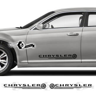 Pair Chrysler 300 2021 2022 2023 Logo Touring Doors Graphics Car Vinyl Decals Stickers
