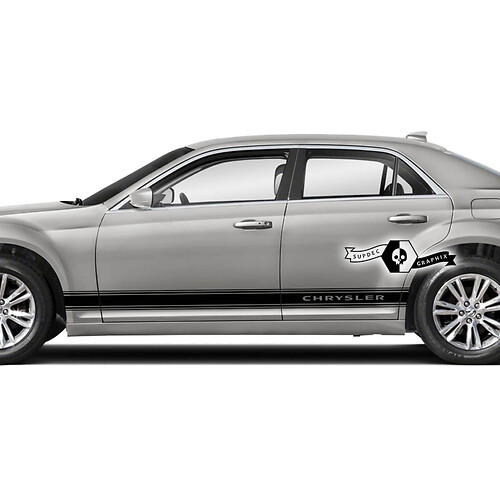 Pair Chrysler 300 Touring Rocker Panel Graphics Car Auto Line Trim Vinyl Decals Stickers