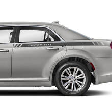 Custom Text Rear Quarter Side Stripe Vinyl Decals for Chrysler 300_2