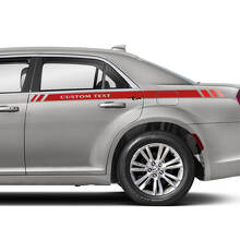 Custom Text Rear Quarter Side Stripe Vinyl Decals for Chrysler 300_3