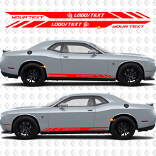Custom Wildcat Style Stripes Rocker Panel Vinyl Decal Sticker for Dodge Challenger_2