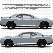 Custom Wildcat Style Stripes Rocker Panel Vinyl Decal Sticker for Dodge Challenger_3