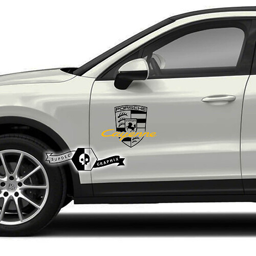 2x Porsche 2023 Porsche Logo Door Decal Stickers
