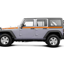 Retro Side Door All Over Car Length Vinyl Decal Sticker Graphics for Jeep Wrangler JK 2 or 4 Door 2