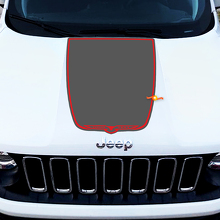 Trailhawk Black Satin Vinyl Hood Decal Sticker Graphic for Jeep Cherokee Trailhawk 2