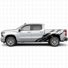 Jagged Bedside Vinyl Stripes for Chevrolet Silverado 1500 T1XX 2019-2026_2