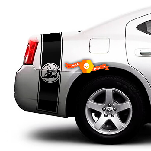 Super Bee Trunk Band Stripe Trim Decal Sticker Complete Graphics Kit for Dodge Charger