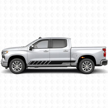 Slanted Racing Door & Rocker Panel Vinyl Stripes for Chevrolet Silverado 1500 T1XX 2019-2026_2