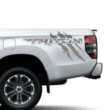 Side Bed Claws Scratch Raptor Style Vinyl Decal Stickers Kit for Mitsubishi Triton 2