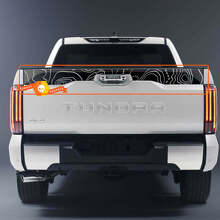 Topographic Map Hood Trunk Tailgate Vinyl Decal Sticker Kit for Toyota Tundra XK70 2021+ 2